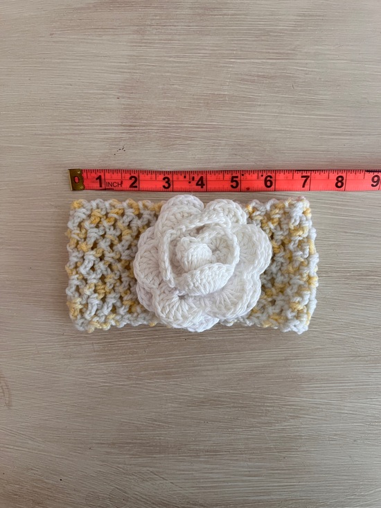 Other - Handmade Crochet Headband with White Flower